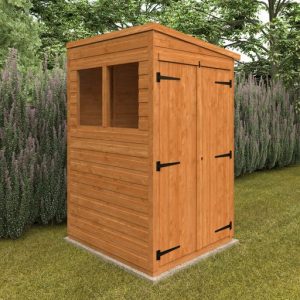 Redlands 4' x 4' Double Door Shiplap Modular Pent Shed