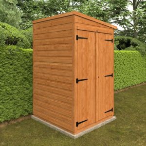 Redlands 4' x 4' Double Door Windowless Shiplap Modular Pent Shed