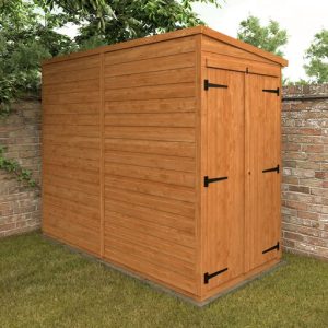 Redlands 4' x 8' Double Door Windowless Shiplap Modular Pent Shed