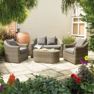 Rowlinson Bunbury Rattan Sofa Set - Natural Weave