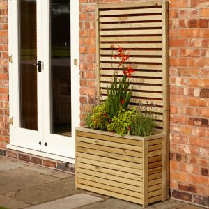 Rowlinson Slatted Tall Planter