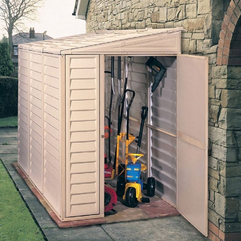 4' x 8' Saffron Lean To Plastic Vinyl Shed (1.21m x 2.39m)