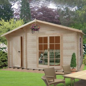 Shire Chaumont 4.8m x 4.2m Log Cabin Summerhouse (28mm)