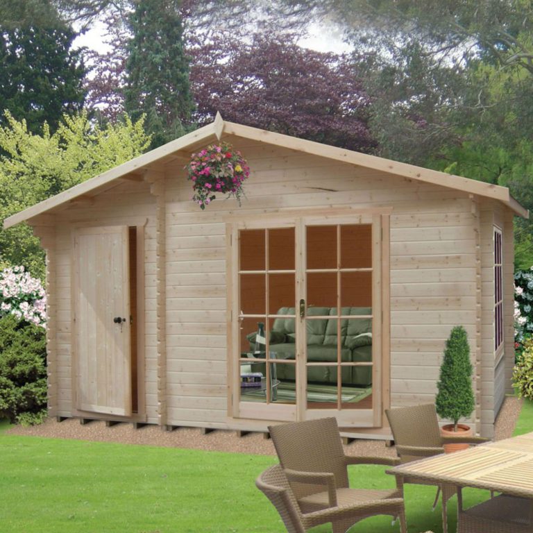 Shire Chaumont 4.8m x 4.2m Log Cabin Summerhouse (28mm)