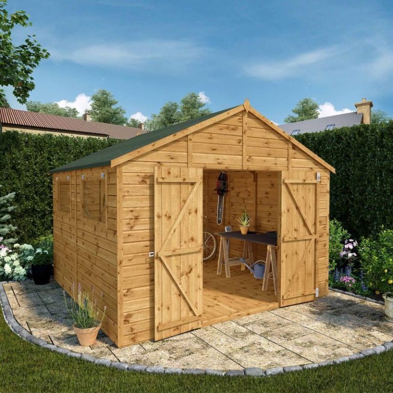 Adley 10' x 10' Premium Double Door Shiplap Modular Apex Workshop