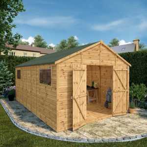 Adley 10' x 16' Premium Double Door Shiplap Modular Apex Workshop