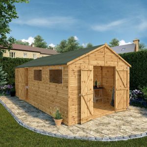 Adley 10' x 20' Premium Double Door Shiplap Modular Apex Workshop