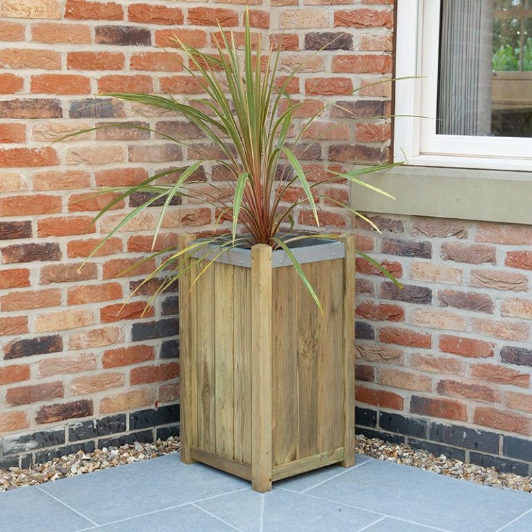 Forest Slender Small Wooden Garden Planter 1'x1' (0.3x0.3m)