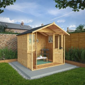 Adley 7' x 7' Traditional Summer House With Veranda