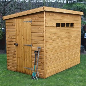 12' x 6' Traditional Shiplap Pent Wooden Security Garden Shed (3.66m x 1.83m)