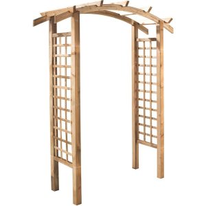 Cerland Celeste Curved Top Wooden Garden Arch - Natural