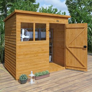 10'x6' Tiger Loglap Pent Shed - Wooden Loglap Sheds - Whichshed.co.uk