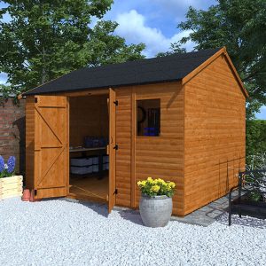 10'x10' Tiger Loglap Workman Apex Shed - Garden Workshop Sheds - Whichshed.co.uk