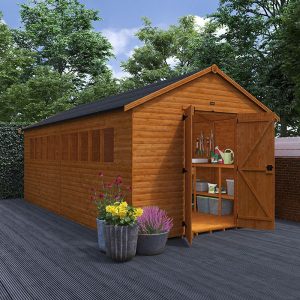 10'x10 Loglap XL Workshop Shed - Whichshed.co.uk