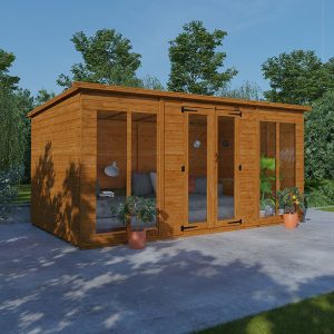 12'x6' Tiger Pent Retreat Summerhouse - Wooden Garden Summerhouse For Sale - Tiger Sheds - 0% Finance - Buy Now Pay Later