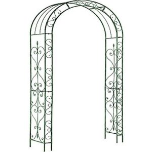 Black Metal Garden Loire Arch Rose Arbour - Black