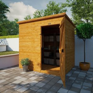 6'x4' Tiger Shiplap Windowless Pent Shed - Whichshed.co.uk