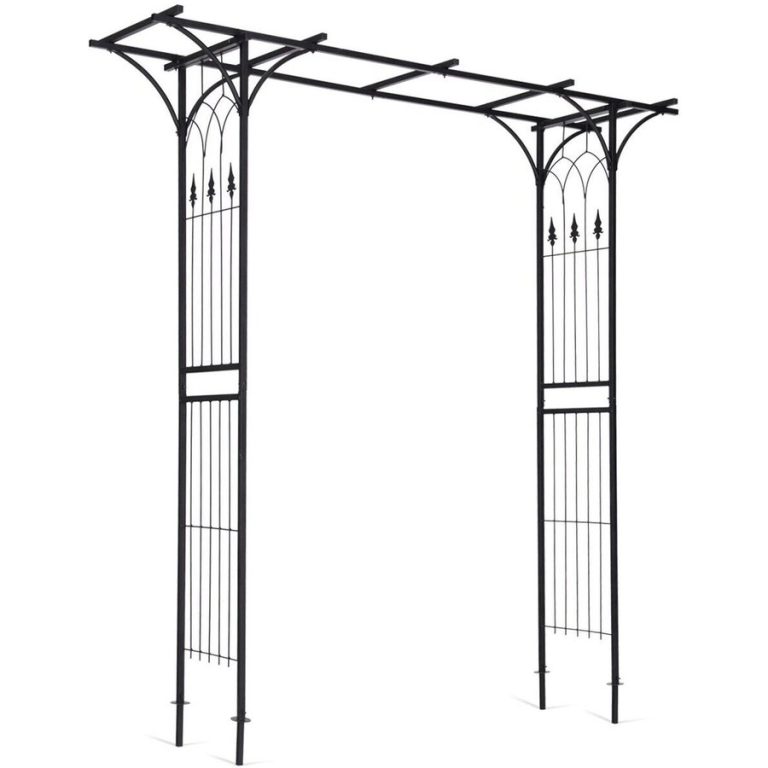 Patio Arbor Pergola Garden Arch - Black