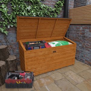 4'x2ft3 Tiger Wooden Tool Chest - Outdoor Wooden Storage Box For Garden - Tiger Sheds