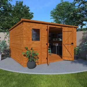 10'x8' Tiger Workman Pent Shed - Garden Workshop Sheds - Whichshed.co.uk