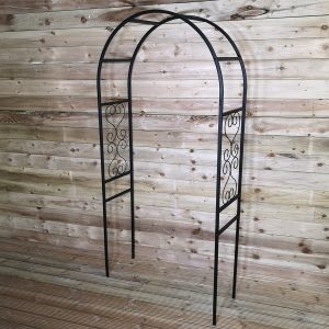 Garden Rose Arch Trellis Black - Black