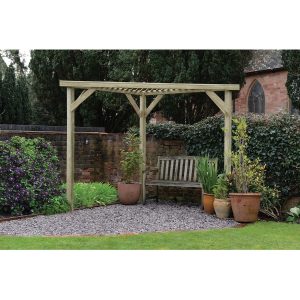 Slatted Corner Pergola