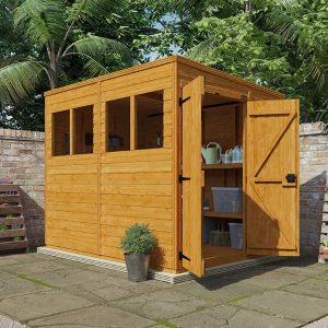 12'x4' Tigerflex Shiplap Pent Double Door Shed - Whichshed.co.uk