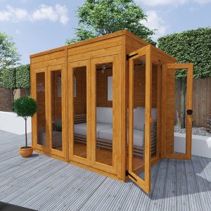 12'x4' TigerFlex® Shiplap Pent Full Pane Summerhouse - Whichshed.co.uk