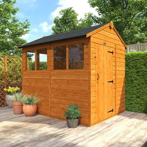 12'x4' Sunlit Apex Shed (Extra Windows) - Custom Garden Shed - TigerFlex Fast Delivery - Whichshed.co.uk