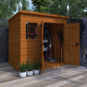 10'x6' Tiger Shiplap Pent Double Door - Wooden Shiplap Sheds - Whichshed.co.uk