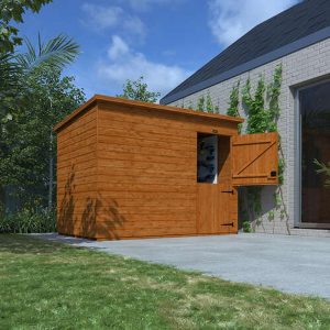 12'x6' Tiger Shiplap Windowless Pent Stable Door - Wooden Shiplap Sheds - Whichshed.co.uk