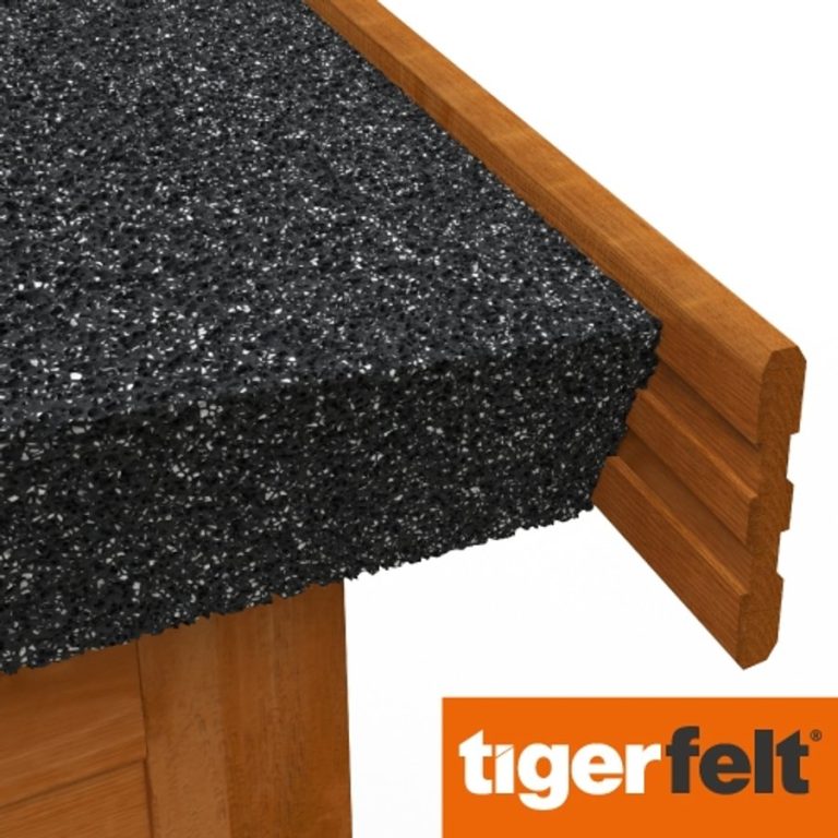 12x8 Tiger Sheds Heavy Duty Black Mineral Felt