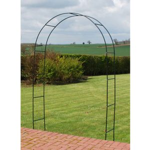 2.4m (7ft 10") Coated Steel Metal Garden Rose Arch  Trellis - Green