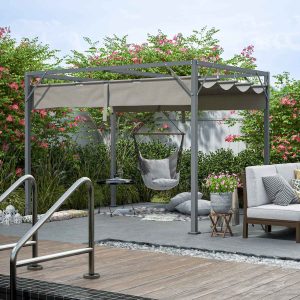 Metal Pergola - Grey