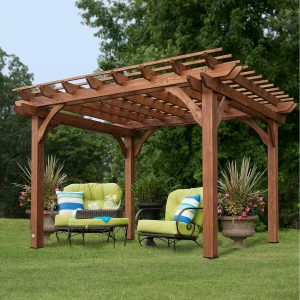 All Cedar Wood Pergola - Cedar / 12 x 10 foot