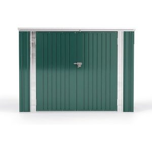 176CM Wide Steel Lockable Garden Wheelie Bin Storage Shed