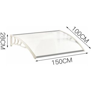 White Outdoor Curved Shielded Rain Shelter