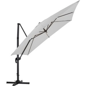 Light Grey Square Outdoor Cantilever Parasol Umbrella