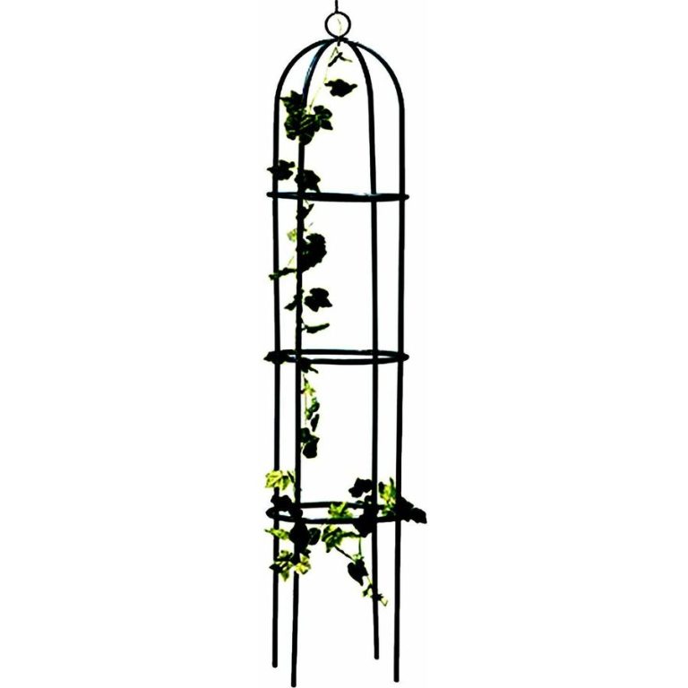 Garden Obelisk Outdoor Rose Tree Climbing Plant Frame Stand Support Arch Trellis - Black