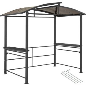 Barbecue Pavilion Asado 2.4x1.5x2.34m - Grey