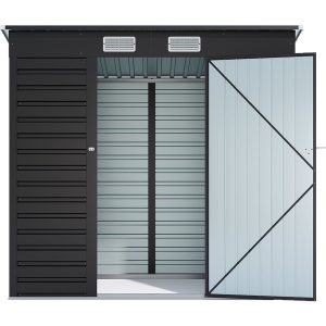 193CM Wide Metal Garden Storage Shed with Lockable Door