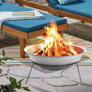 Garden Fire Pit with 3 Legs