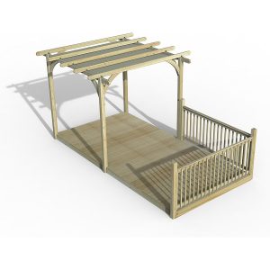 Ultmia Pergola and Decking kit Balustrade with Canopy - 2 Left-hand Balustrades