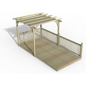 Ultmia Pergola and Decking kit Balustrade with Canopy - 3 Right-hand Balustrades