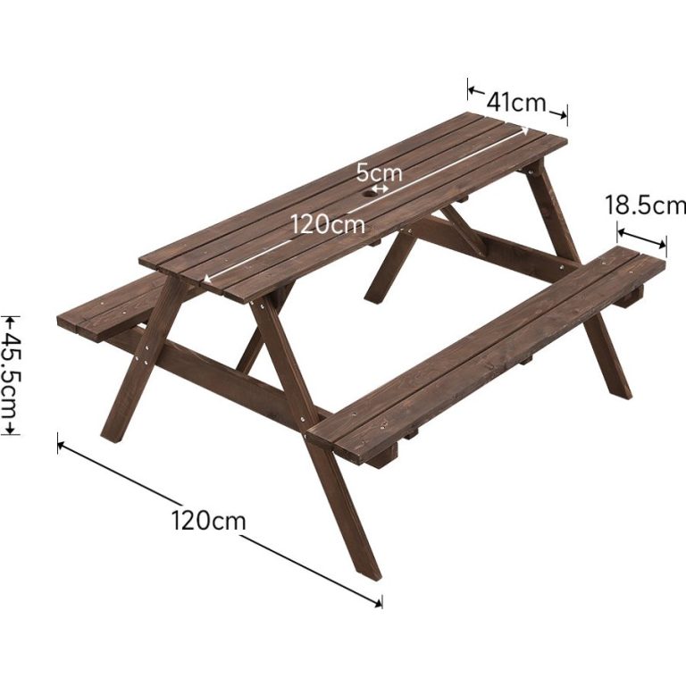 4 Seaters Wooden Outdoor Dining Set