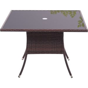 Round/Square Outdoor Table with Parasol Hole