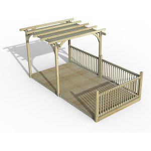 Ultmia Pergola and Decking kit Balustrade with Canopy - 3 Left-hand Balustrades