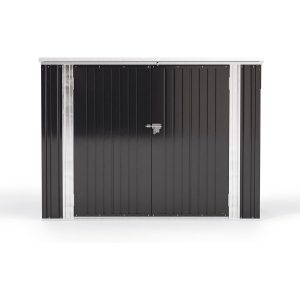 176CM Wide Steel Lockable Garden Wheelie Bin Storage Shed