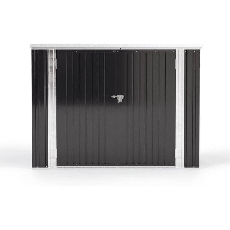 176CM Wide Steel Lockable Garden Wheelie Bin Storage Shed