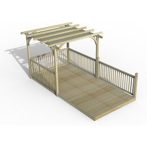 Ultmia Pergola and Decking kit Balustrade with Canopy - 4 Right-hand Balustrades